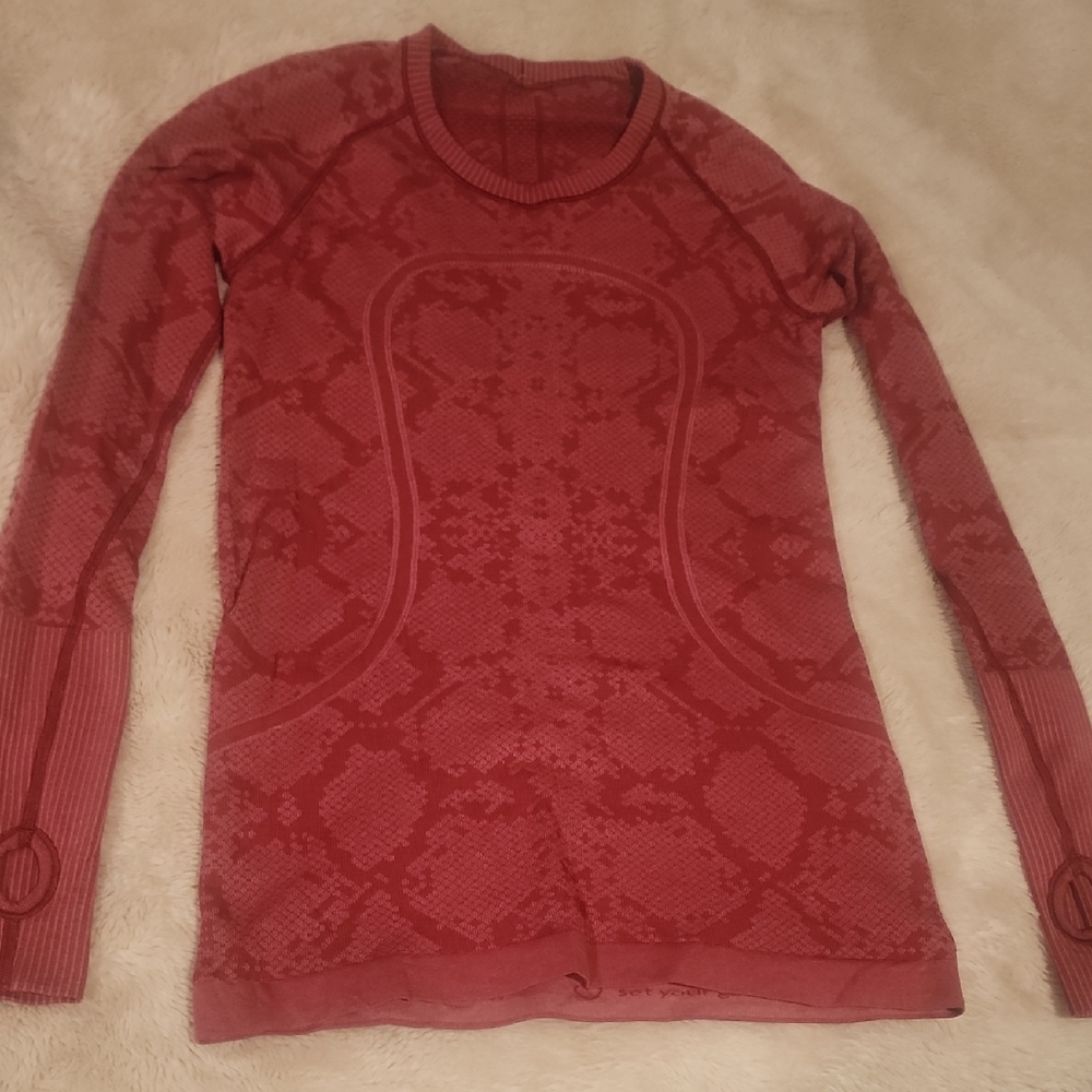 Lululemon Snake Python Print Run Swiftly Long Sle… - image 1